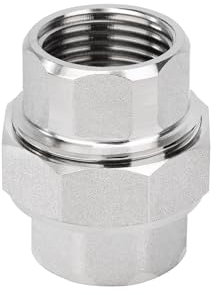 Raccord Union, 1/2 Femelle à 1/2 Femelle Fileté Raccord à Vis Conique en Laiton, Fileté Adaptateur Union pour Eau, Air, Connexion