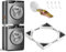 Kit de Superposition Universel pour Lave-linge et Sèche-linge, Base de Réfrigérateur Machine à Laver Réglable 46-68 cm, Support Électroménager pour Machine A Laver, Sèche-Linge, Réfrigérateur