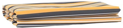 vidaXL Markisenersatzstoff Gelb und Grau 1000 x 160 cm Polyester, Markise für draußen, rechteckig, wetterfest, UV-Schutz, pflegeleicht, farbecht, wasserabweisend