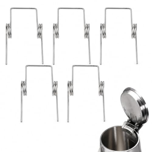 Healifty 5pcs Stainless Steel Double Torsion Springs for Electric Kettle Lid Repair, Sturdy DIY Maintenance Spring Set for Water Kettle Replacement in Kitchen Use