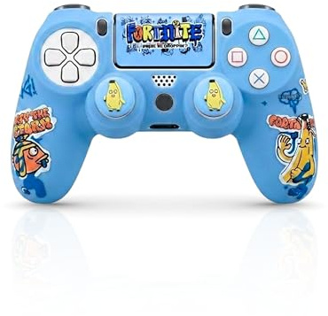 UtmostXP Funda de Silicona para Mando Original PS4 (Azul) | Funda protectora compatible con PlayStation 4 Controller, Incluye thumb grips y adhesivo, Accesorios para mando original PS4