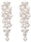 Clearine Damen Ohrringe Hochzeit Braut Kristall Ivory farbe Künstliche Perlen Viel Beaded Cluster Chandelier Dangle Ohrringe Ohrschmuck Klar Gold-Ton