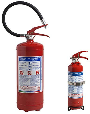 Estintore 6Kg Polvere 21063-7 + Estintore 1Kg Polvere 21010 - Marca Emme PED 2014/68/UE