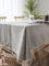Lanqinglv Quaste Tischdecke 140x200 Abwaschbar Baumwolle und Leinen Tischtuch Grau Tischdecke Rechteck Couchtisch