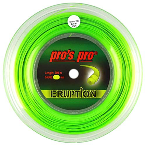 Pro's Pro Eruption Corda per Racchetta da Tennis - 200m Bobina - 1.18mm - Verde