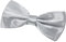 Herren-Fliege für Hochzeit, Party, einfarbig, verstellbare Smoking-Fliege, edle Seide, vorgebunden, formelle Fliegen Gr. onesize, silber