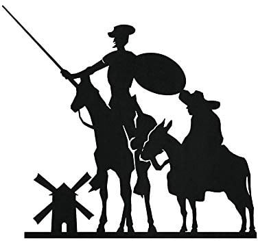 Arthifor-Silueta Quijote de forja Diferentes Medidas (341 mm de Alto x 383 mm de Ancho y 3 mm de Grosor)