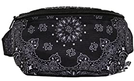 Urban Classics Unisex Bandana Print Hip Bag, Schwarz, Einheitsgr e EU