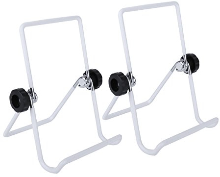 FEESHOW Sprossenglas Ständer Edelstahl rutschfeste Ständer Halterung für Keimglas Mason Jar Telefon iPad Sprouting Jar Stands Weiß 2 Pack