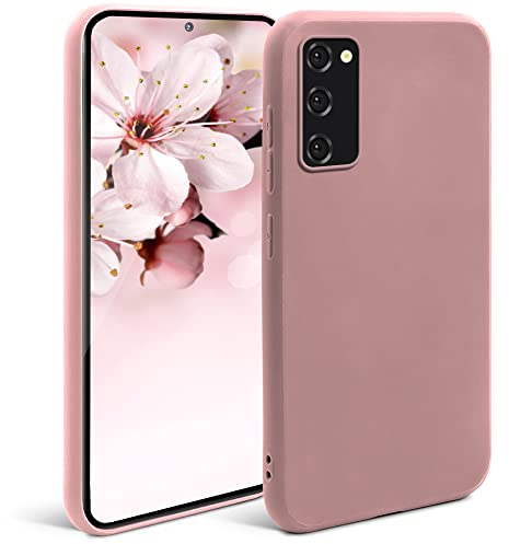 Moozy Minimalist Series Silikon Hülle für Samsung S20 5G und 4G, Rose Beige - Mattes Finish, Dünne, Weiche TPU-Handyhülle Schutzhülle