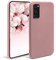 Moozy Minimalist Series Silikon Hülle für Samsung S20 5G und 4G, Rose Beige - Mattes Finish, Dünne, Weiche TPU-Handyhülle Schutzhülle