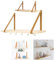 FZYE Supports d'étagère, étagère Flottante en Bois avec Sangle en Cuir Artificiel, Support d'étagère Mural, étagères de Rangement (avec Planche)