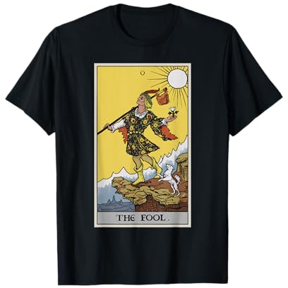 The Fool Tarocco Carta Pagana Strega Occulta Divinazione Maglietta