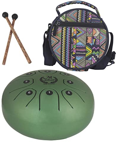 1 Satz Zungentrommel Aus Stahl Geschenkauswahl Rav-trommel Meditationstrommel Heilende Trommel Steel Tongue Drum 6 Zoll Handtrommel Blumenzungentrommel Kind Metall Mini