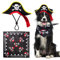 Aichiyu 2 Stück Piratenhut mit Totenkopf-Aufdruck, Piratenhut mit Piratenschädel Bandana Hund Katze Kapitän Kappe Halloween Piraten Cosplay Kostüm Halloween Party Hut Dress Up Kostüm Zubehör (B)
