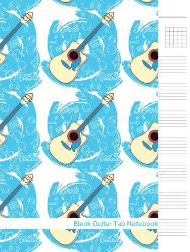 Blank Guitar Tab Notebook: Tablature Sheet Music | Seven 6-Line Staves per Page | 120 Pages | 8.5x11 In