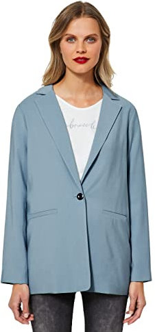 STREET ONE Damen A211770 Longblazer, Milky Jade Blue, 38