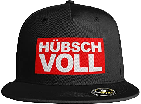 SAUFCOUNTER MARK YOUR DRINKS Hübsch voll Snapback Cap lustige Snapback voll hacke dicht Malle Saufen Bier Alkohol Party (10 Farbvarianten), Farbe: Schwarz/Schwarz