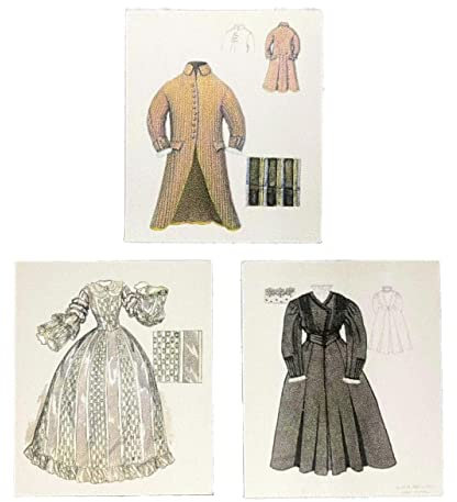 Melody Jane Dolls House Viktorianisches Nähzimmer Miniatur-Möbel Set mit 3 Poster 1:12 Maßstab für Erwachsene