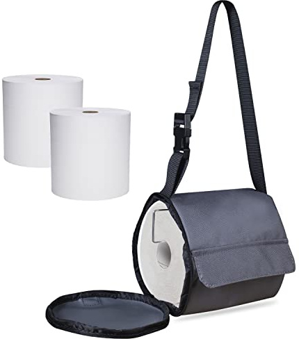 YUJHON Hanging Camping Toilet Paper Holder, Waterproof Storage Bag | Kitchen, Car and Bathroom Use; Protects Rolls From Cats; Portable and Reusable for Outdoor Travel