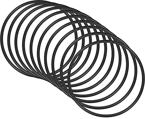 QUARKZMAN 10 Stücke Nitrilgummi O-Ring Gummi Unterlegscheibe 52mm x 48mm x 2mm für Wasserhahn Klempner Reparatur Dichtung Verbindung, Schwarz