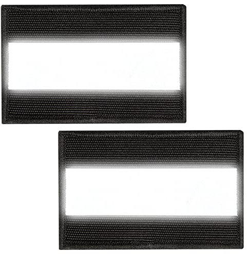 ZESION Reflektierende Sicherheitsflicken, Haken und Schlaufe, reflektierende Patches für Nachtsport, Arbeitskleidung, Regenjacken, Wanderer, taktische Unterhemden für Hunde, Feuerwehrmann, Schwarz