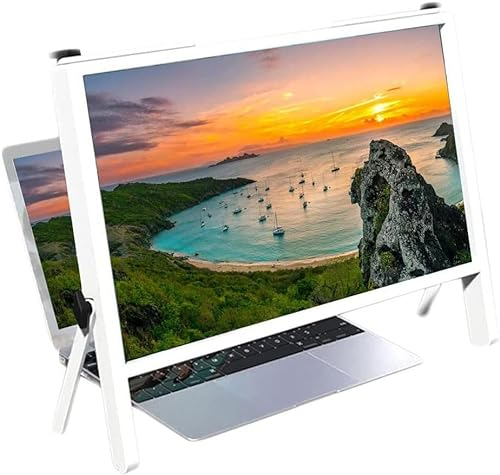 AKAZI Lupen Große Laptop-Bildschirmlupe, 3D-HD-Computer-Bildschirmlupe, Verstärker, Projektor für Spiele, Videofilme, Vergrößerungsglas, Tablet-Bildschirmlupe