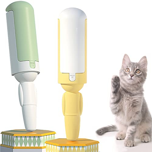 Wiederverwendbare Fusselrollen für Tierhaare,2 stück Wiederverwendbarer Tierhaarentferner Fusselrolle Selbstreinigender Fusselentferner Fusselrolle Tierhaare Zur Reinigung Tierhaaren auf Sofas,Betten