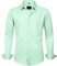 J.VER Chemise Homme Chemisette Homme Manches Longues Chemise Regular Fit Business Classe Casual Chemises Boutonnées Repassage Facile Vert Clair 3XL