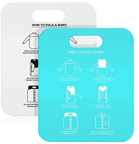 Planche à Plier Les Chemises PP 2 Pièces pour Linge | Usage Domestique, Rangement de Garde-robe, Design Pratique, Résultats Professionnels, Facile à Utiliser