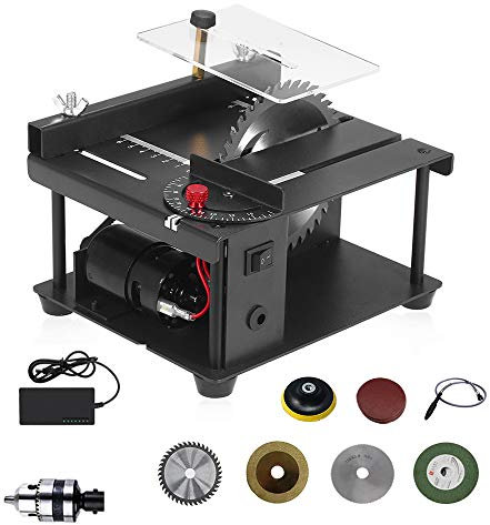 Portable Tabletop Saw, 2000W Table Saw, Multifunctional Wood Working Bench, Woodworking Cutting Machine with Countertop, Used for Cutting Decoration Wood Aluminum Profile, Bamboo and Other Materials