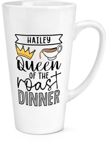 Personalised Queen of The Roast Dinner 17oz Large Latte Mug Cup