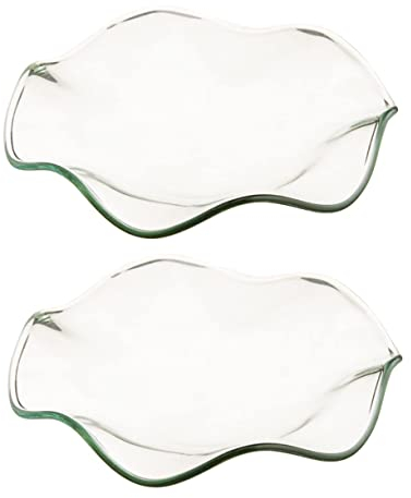 TOPPERFUN 2pièces Coupelles Verre Pour Huile De Lampe Aromathérapie Plateaux Faciles à Nettoyer Pour Bougies Parfumées Et Ambiance Relaxante