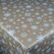 Wachstuch Wachstischdecke Tischdecke Weihnachtstischdecke Größe wählbar Weihnachten Schneeflocken Beige Eckig 80 x 350 cm abwaschbar