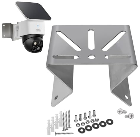 WiTi Außenwand-Eckmontage-Metallhalterung für für Eufy Security SoloCam S340, Halter aus Edelstahl Weitwinkel-Adapter für CCTV-Überwachungskamera