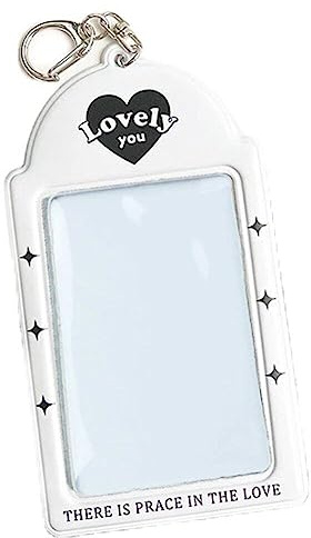 Nette Fotokarten Schlüsselringanhänger, wasserdichte Kartenhalterfoto -ärmel, Idol -fotokarten, Cartoon Bank Card/Bus Card Protection