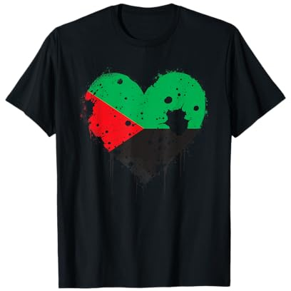 Cœur Drapeau Martinique Idée-cadeau Martiniquaise T-Shirt