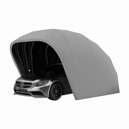 GCZQYAM Posto Auto Coperto Grigio, Posto Auto Coperto Resistente a Tutte Le Condizioni atmosferiche, tettoia per Auto, Garage per Auto, rimessa per Auto, Riparo Pieghevole, Retrattile e Durevole