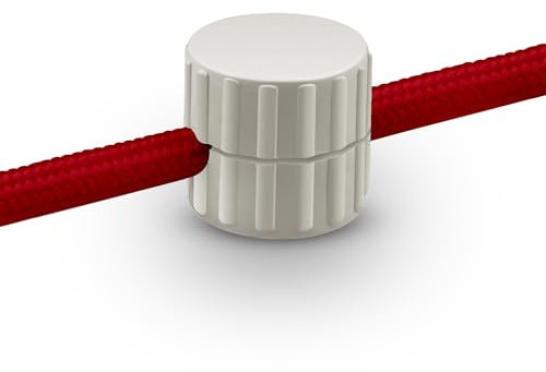 QuirkLz Set di 12 Decentratore Parete e Soffitto, Decentratore da Soffitto, decentratore lampadario, Ideali per Montaggio cavo elettrico Fai da Te - Include Viti e Tasselli