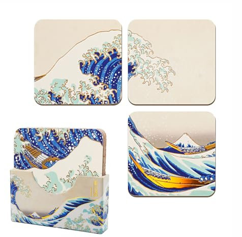 Lot de 4 sous-Verres - La Grande Vague de Kanagawa
