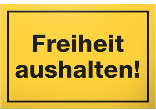 DankeDir! Freiheit aushalten (Einfahrt Freihalten) - Schild 30 x 20 cm - Geschenkidee Party Geschenk Partydeko Deko Kollegen Freunde - Karte Spruchschild lustiger Spruch Türschild Geburtstagsgeschenk