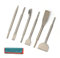 YOSIGHT 6Pcs 10 Inches Long Chisel Set - SDS-Plus Shank Carbide -Tipped Chisels with Storage Pouch - Ideal for Concrete Brick Stone and Other Masonry Construction Materials