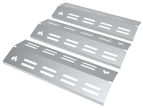 teileplus24 BR13-3-SM Gasgrill Edelstahl Brennerabdeckung kompatibel mit Enders San Diego 3 | Flavorizer Bars | Passgenau | Rostfrei | Brennerschutz