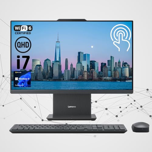 Lenovo IdeaCentre I Gen 9 27 QHD Business All-in-One, écran tactile 100 Hz, i7-13620H, 64 Go de RAM DDR5, 2 To SSD, KB et souris sans fil, base de charge sans fil, RJ-45, Wi-Fi 6, Windows 11 Pro