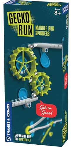 Gecko Run Kugelbahn Spinner Erweiterungspaket | Thames & Kosmos | Extra Stunt für Vertikale Kugelbahn Starterset | Schnelle, No-Mess Setup | Rückstandsfreie Nano-Klebepads | Kreatives Spielen
