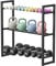 Pickpiff Adjustable 3-Tier Dumbbell Rack – Heavy-Duty Metal Weight Storage Stand for Dumbbells, Kettlebells, and More – Space-Efficient Home Gym Organizer – 360 lb Capacity (Dumbbells Not Included)