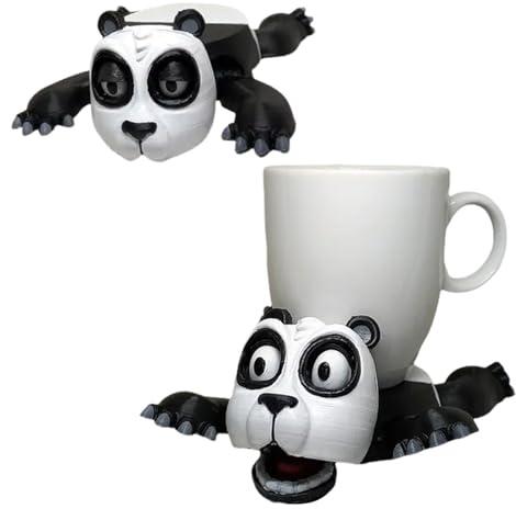 Turtle Funny Coaster,3D printed Turtle Cup Holder,Funny Coaster,Home Office Desk Decoraction,Creative Turtle Coasters For Delicate From Drinks Cups Cans And Bottl (1-Panda)