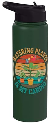 Watering Plants is My Cardio Botanical Garden Gardener Stainless Steel Insulated Water Bottle