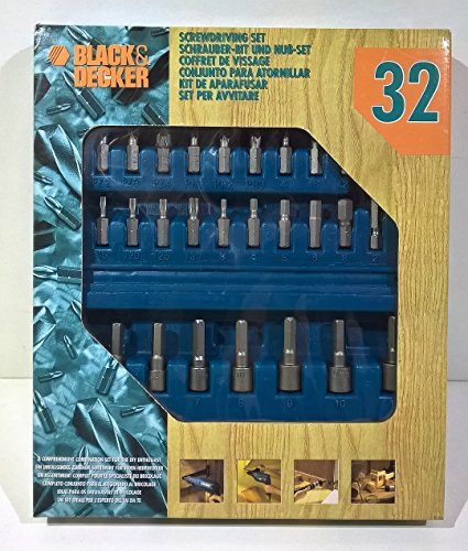Black & Decker A7021 - Juego de brocas para taladro (32 unidades)