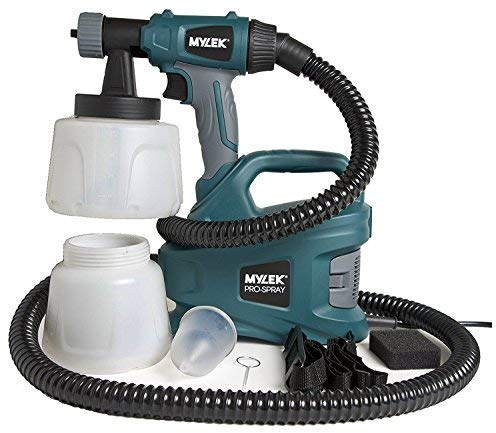 MYLEK MYPS700 PRO-Spray 700W Electric Sprayer Gun Kit-2 Paint Cups, Shoulder Strap, 2 Air Filters, Cleaning Pin & 1.8m Hose-Creates a Non-Drip, Fine Mist for Perfect, Professional Coverage, Green